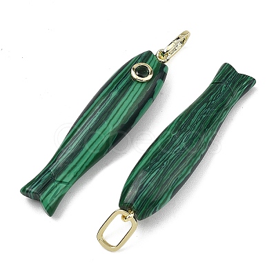 Synthetic Malachite Carved Pendants GG-CBA8D06-01G-04-1