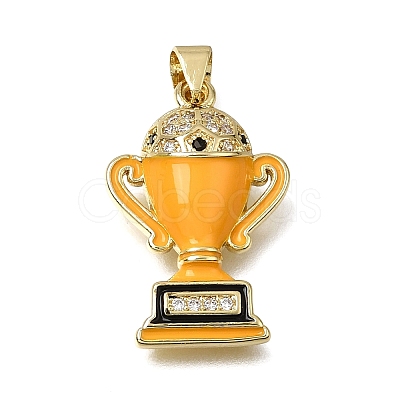 Brass Micro Pave Clear Cubic Zirconia Pendants KK-A303-23E-G-1