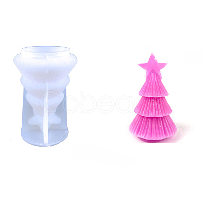 DIY Christmas Tree Food Grade Silicone Candle Molds XMAS-PW0001-023E-1