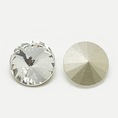 Pointed Back Glass Rhinestone Cabochons RGLA-T086-14mm-1