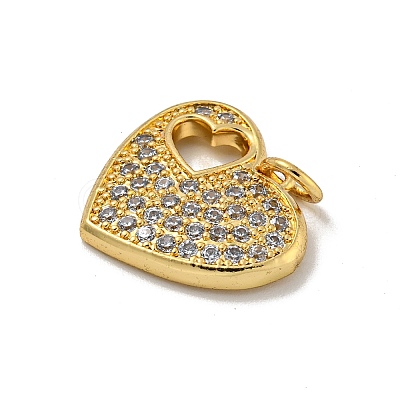 Brass Micro Pave Cubic Zirconia Pendants KK-N254-136A-G-1