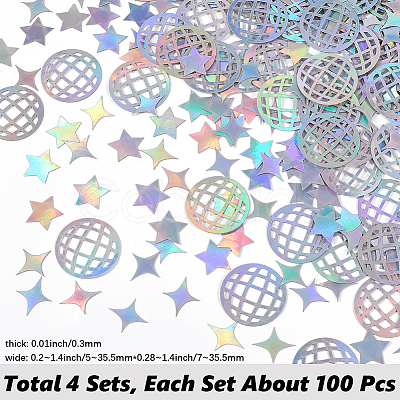 4 Sets Paper Table Scatter Confetti DIY-SC0028-57-1