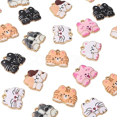 35Pcs 7 Colors Alloy Enamel Pendants ENAM-CJ0002-67-1