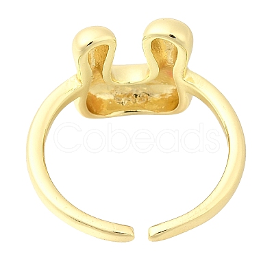 Rack Plating Brass Open Cuff Rings RJEW-S394-01G-U-1