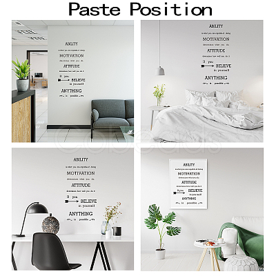 PVC Quotes Wall Sticker DIY-WH0200-002-1