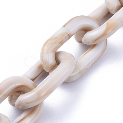 Handmade Acrylic Cable Chains AJEW-JB00590-03-1