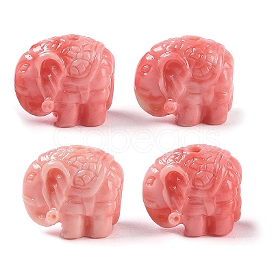 Synthetic Shell Dyed Carved Beads SHEL-H005-12-1