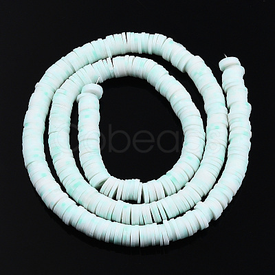 Handmade Polymer Clay Beads Strands CLAY-R089-6mm-169-1