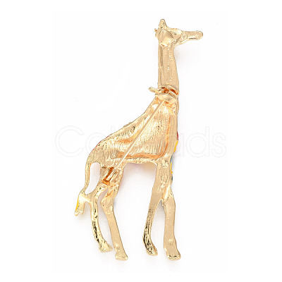 Golden Plated Alloy Brooches JEWB-L011-008G-1