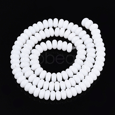 Opaque Solid Color Glass Beads Strands GLAA-ZX008-4mm-18G-1