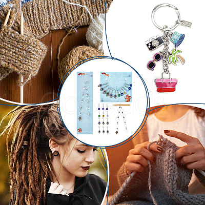 Knitting Row Counter Chains & Locking Stitch Markers Kits HJEW-AB00490-1