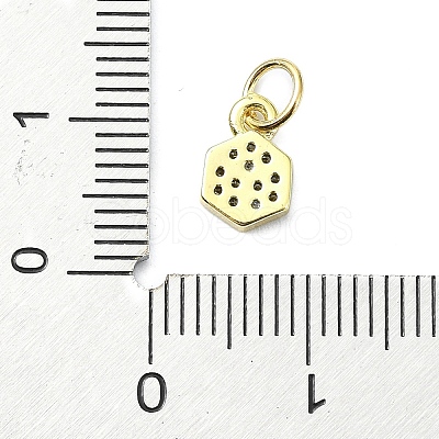 Brass Micro Pave Cubic Zirconia Pendants KK-H475-29B-01G-1
