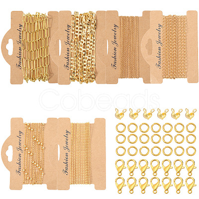 DIY Brass Bracelets & Necklaces Jewelry Making Kits DIY-SC0028-28-1