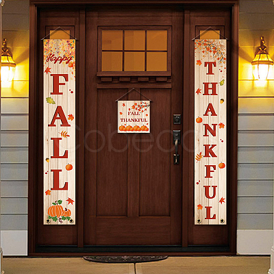 Polyester Hanging Sign for Home Office Front Door Porch Decorations HJEW-WH0023-014-1