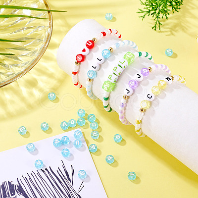 100Pcs 5 Styles Transparent Acrylic Beads TACR-TA0001-54C-1