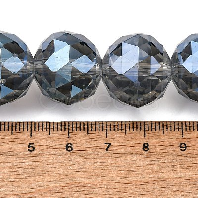 Transparent Electroplate Glass Beads Strands EGLA-N002-34H-F04-1