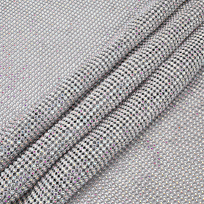 Aluminum Rhinestone Mesh Beaded Trim DIY-WH0750-412C-1