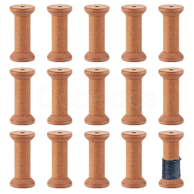 Wooden Empty Spools for Wire WOOD-WH0034-88-1
