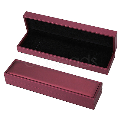 Rectangle PU Leather Necklace Storage Boxes with Velvet Inside CON-WH0094-31D-01-1