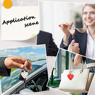 2Pcs 2 Colors PU Leather Keychain KEYC-CL0001-56-1