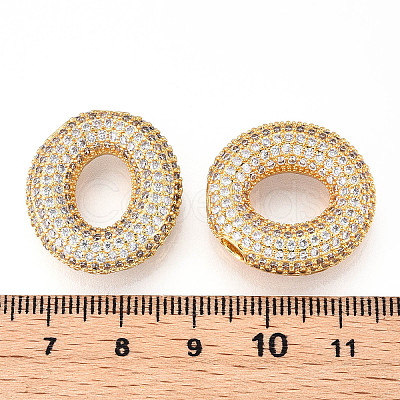 Brass Micro Pave Cubic Zirconia Pendants KK-N254-06G-O-1