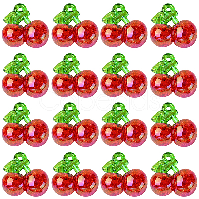 20Pcs Electroplated Transparent Acrylic Pendants FIND-SC0020-66-1