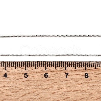 0.6MM Brass Box Chain Necklaces NJEW-G341-01P-1