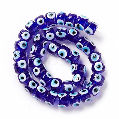 Handmade Evil Eye Lampwork Beads Strands LAMP-F024-01B-01-1