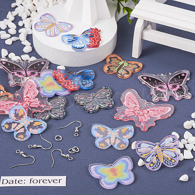 DIY Butterfly Earring Making Kit DIY-TA0005-24-1