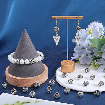 40Pcs 5 Styles Alloy European Beads FIND-SC0010-56-1