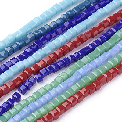 Glass Bead Strands GLAA-R041-3x3mm-M1-1