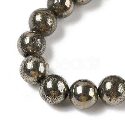 Natural Pyrite Beads Strands G-A250-A01-01-1