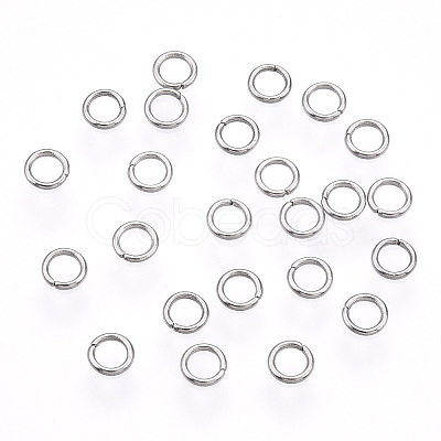 Tarnish Resistant 304 Stainless Steel Open Jump Rings STAS-R065-45-1