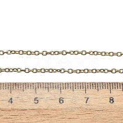 304 Stainless Steel Cable Chain Necklace Making X-STAS-P045-01G-A-1