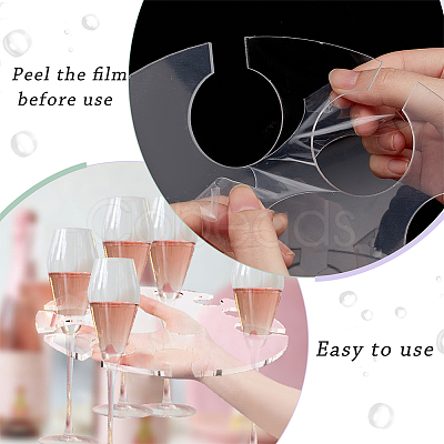 9-Hole Transparent Acrylic Wine Bottle Rack ODIS-WH0025-119A-1