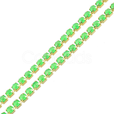 Brass Rhinestone Strass Chains CHC-N017-003B-B01-1