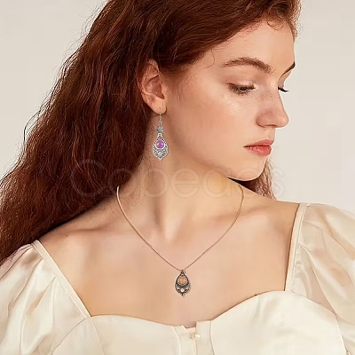Bohemian Dyed Synthetic Turquoise Pendants FIND-YWC0003-02AB-01-1
