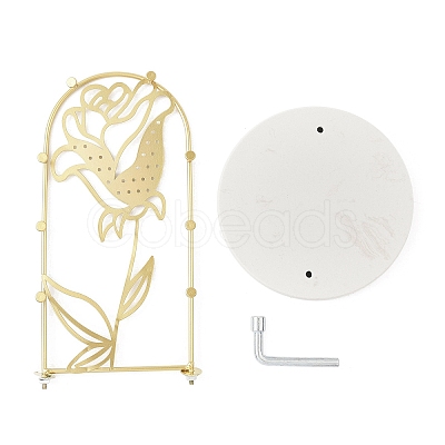 Rose Flower Iron Storage Jewelry Rack ODIS-G017-01C-1