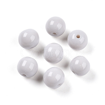 Opaque Solid Color Glass Beads GLAA-N007-8mm-A08-1