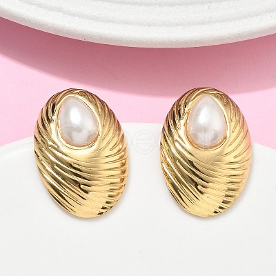 201 Stainless Steel Stud Earrings EJEW-D354-08G-05-1