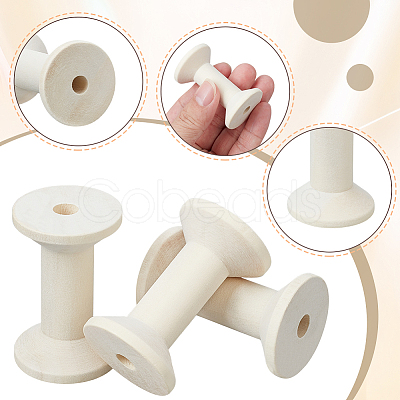 80Pcs Wooden Empty Spools for Wire WOOD-WA0001-02-1