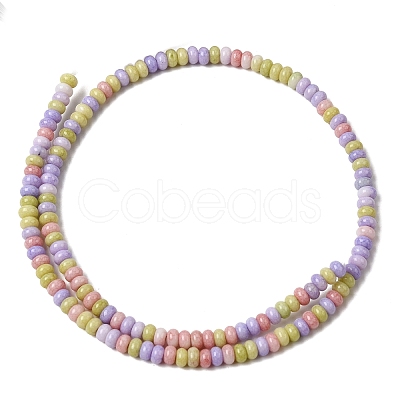 Cracked Opaque Glass Beads Strand GLAA-D306-A09-1