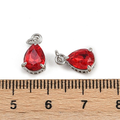 Brass Pave Cubic Zirconia Pendants KK-L240-05-1