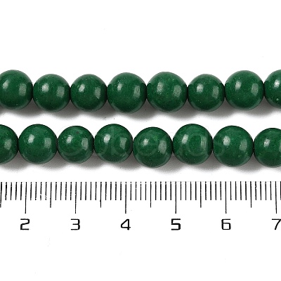 Natural Mashan Jade Round Beads Strands G-D263-8mm-XS35-1