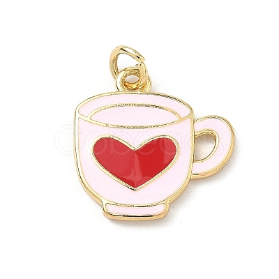 Brass Enamel Pendants KK-H255-11A-G-1