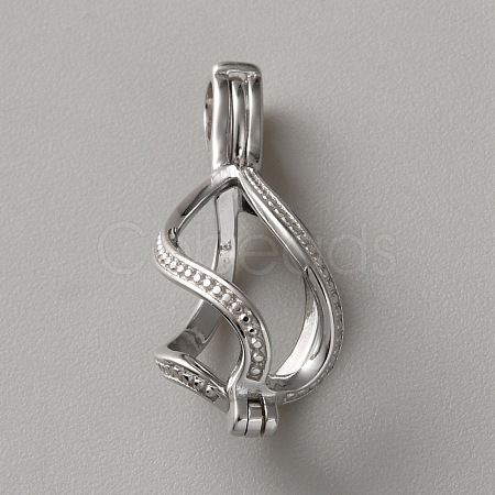 925 Sterling Silver Bead Cage Pendants FIND-WH0473-007P-1