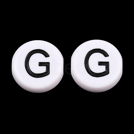 Opaque White Acrylic European Beads AC-CBA3BDD-01G-1