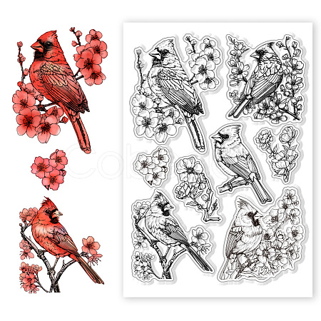 Flower Custom PVC Stamps DIY-WH0582-0047-1