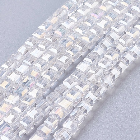 Electroplate Glass Beads Strands LS-EGLA-D018-4x4mm-01-1
