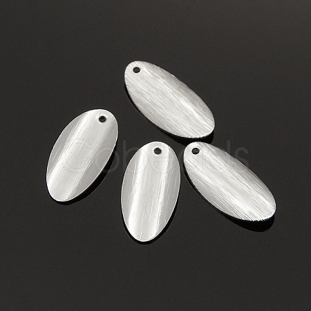 Brass Blank Tag Flat Oval Slice Pendants X-KK-O033-S01-1